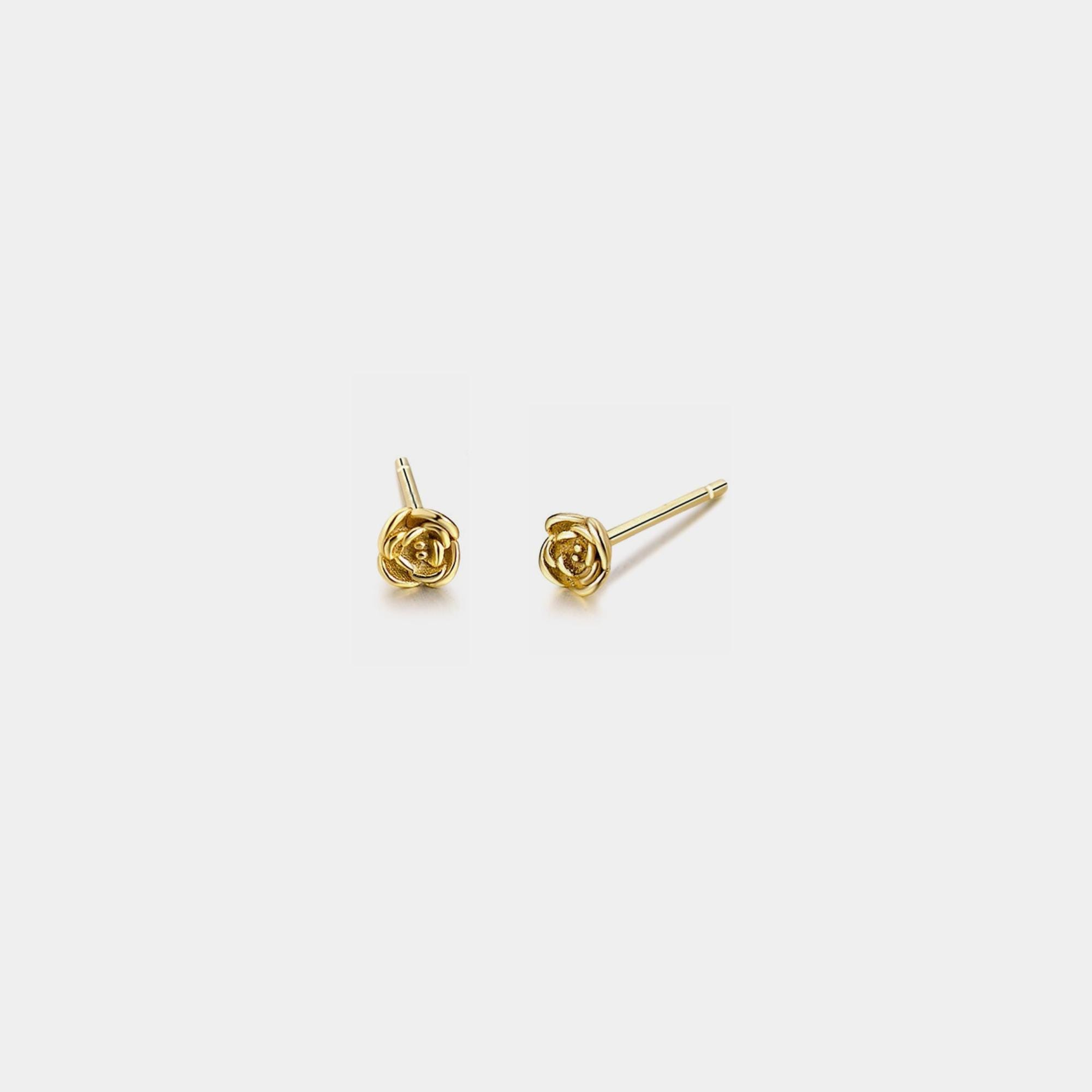 Mini Rose Flower Stud Earrings for Women, - Image 2
