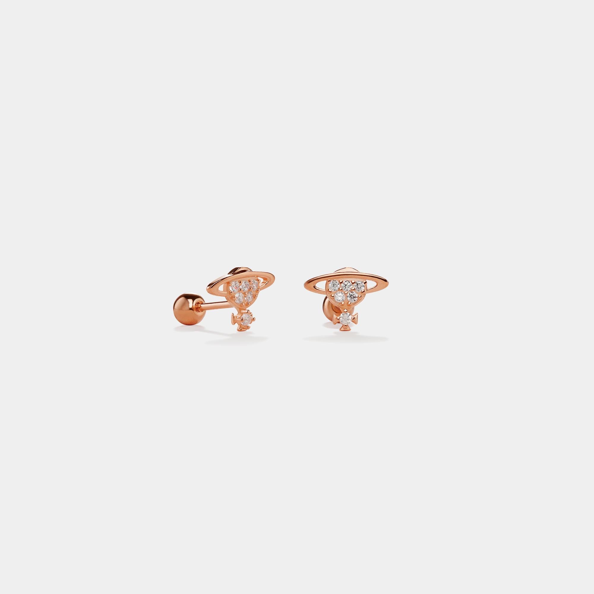 Saturn Planet and Astronaut Stud Earrings for Wome