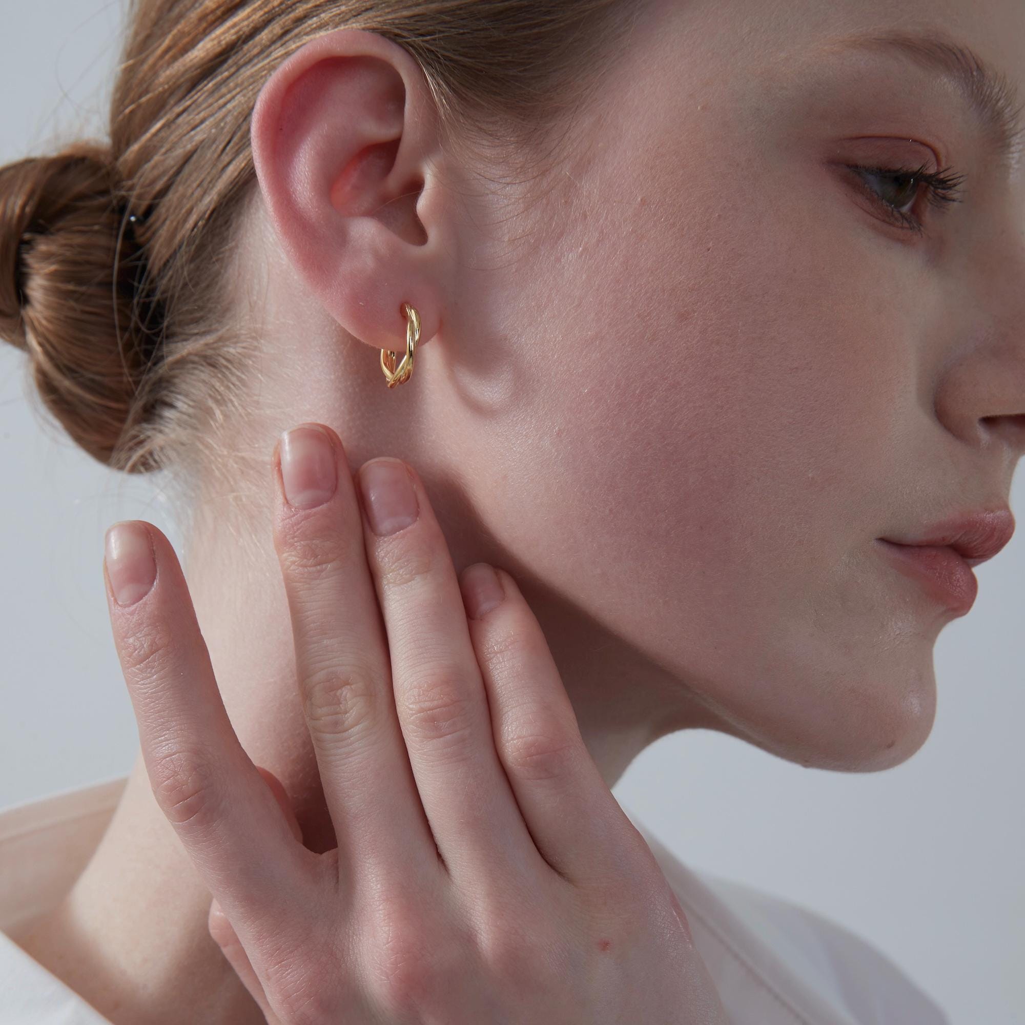 Twisted Rope Hoop Earrings for Women - Image 5