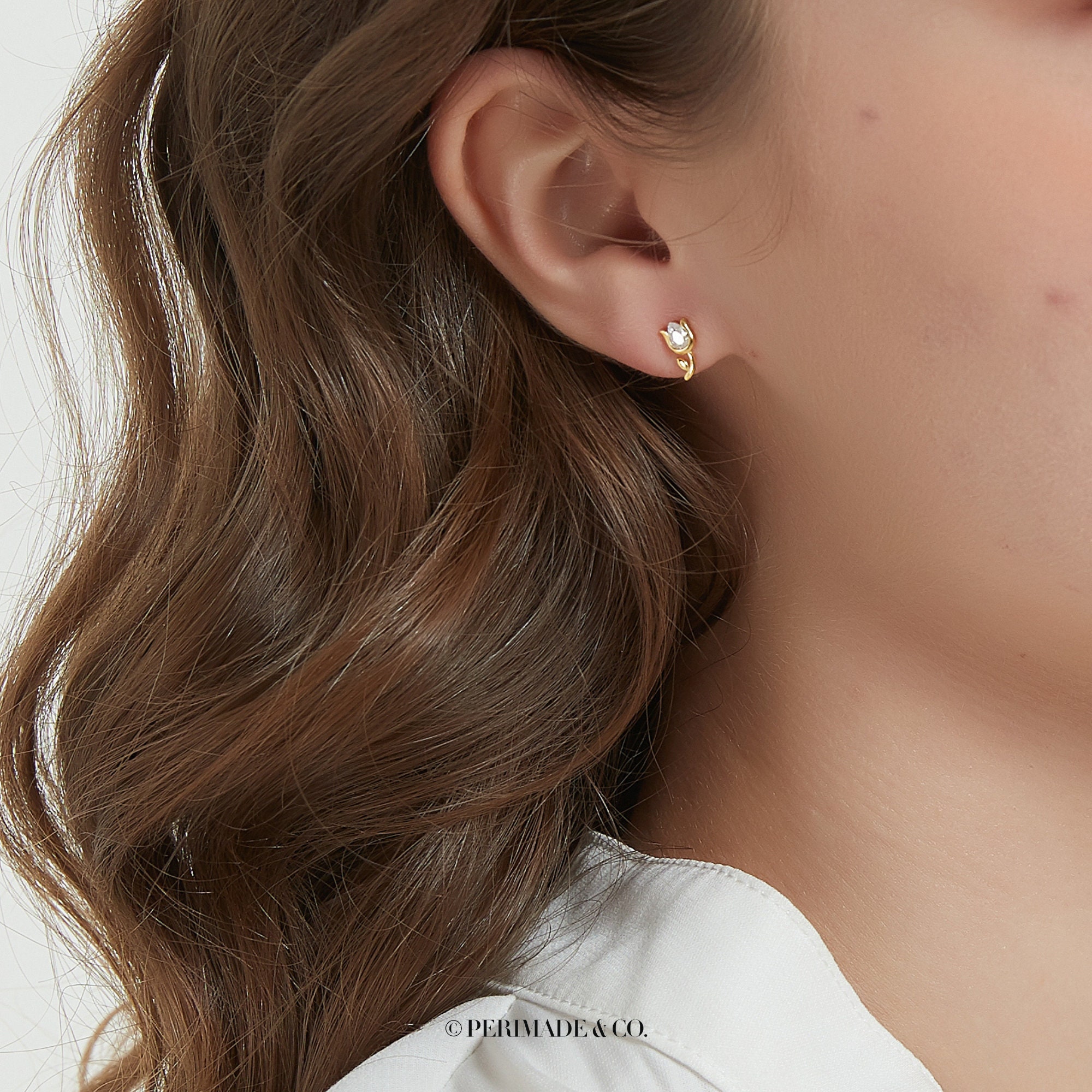 Tulip Flower Stud Earrings for Women - Image 5